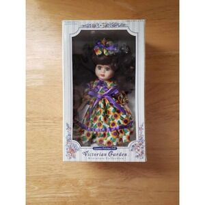 Victorian Garden Miniature Porcelain Doll Melissa Jane Sunflower 1996 Vintage